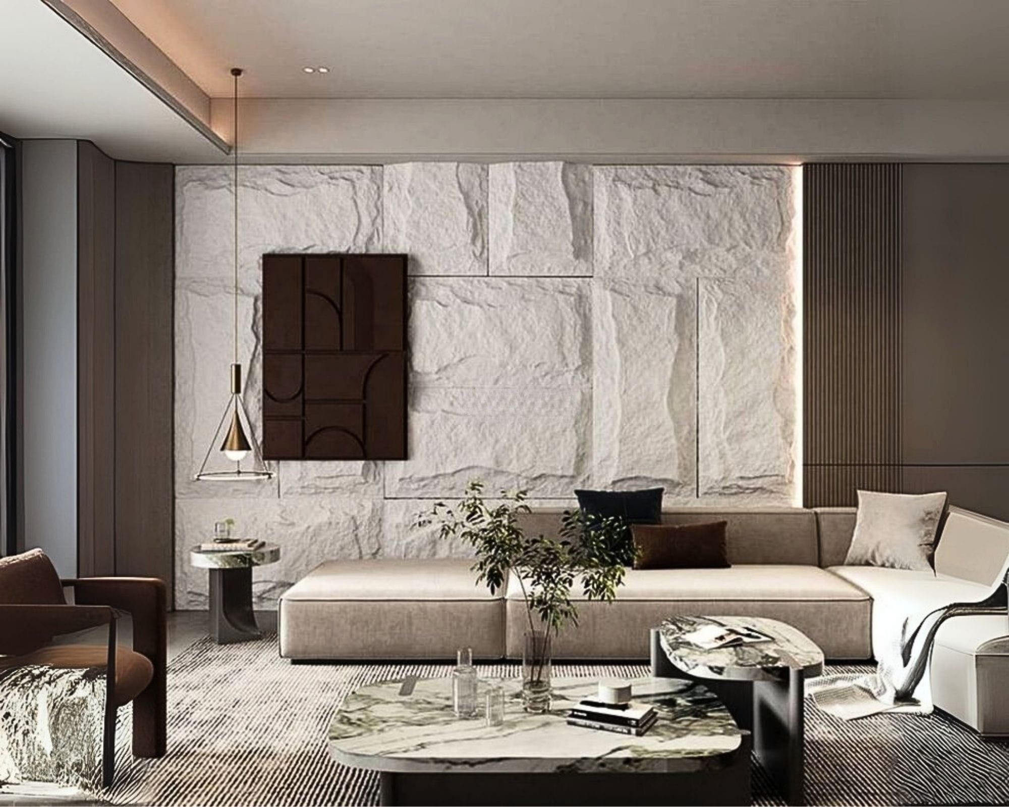 Panneau mural en polyuréthane VINSON S3 60x120cm – Easy Stones