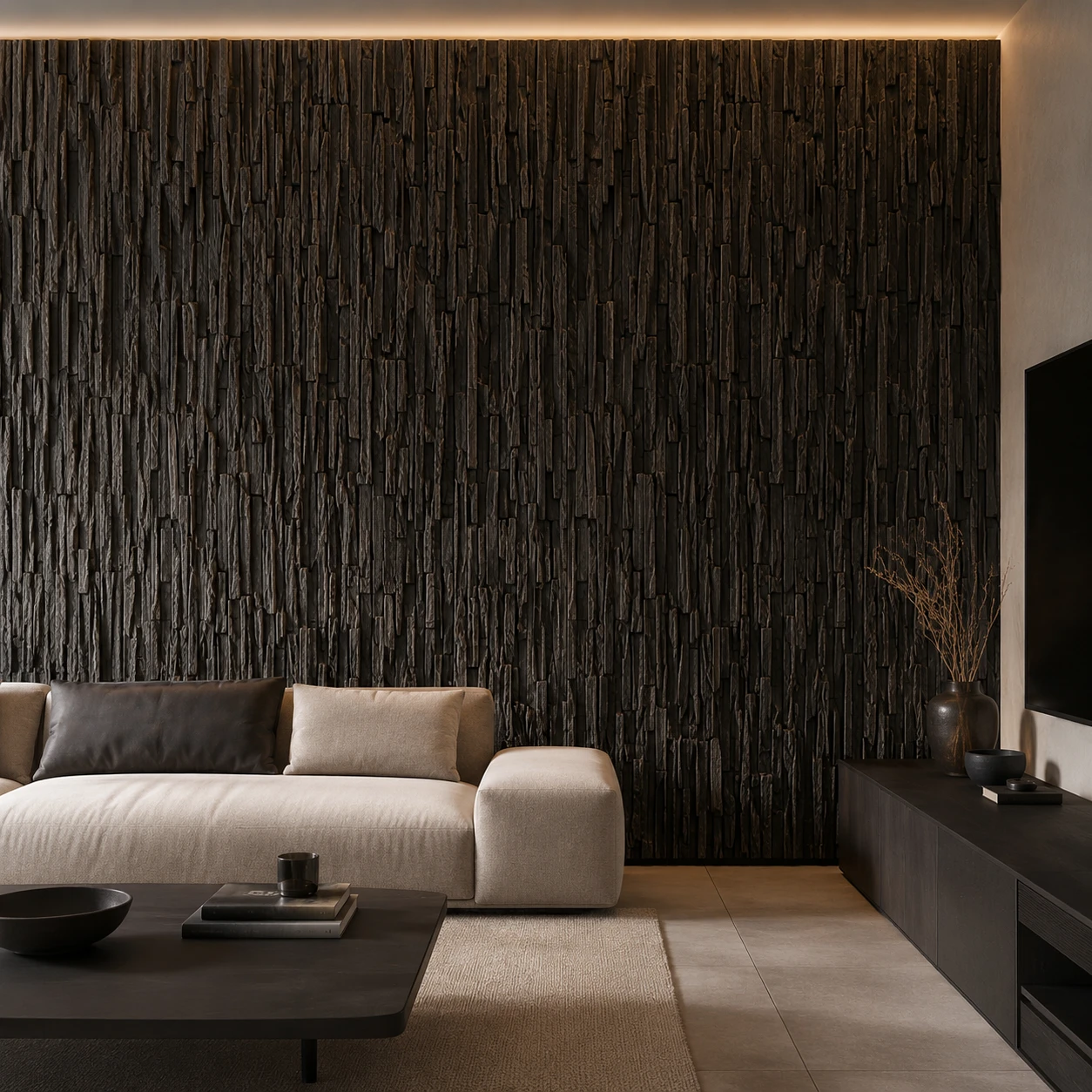 Panneau mural en polyuréthane Basalt Line 120 x 60 cm – Easy Stones