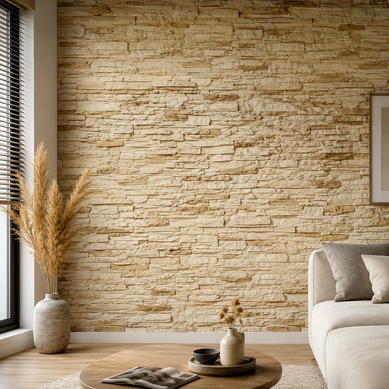 Panneau mural en polyuréthane SUNNY STONE 122x33cm – Easy Stones