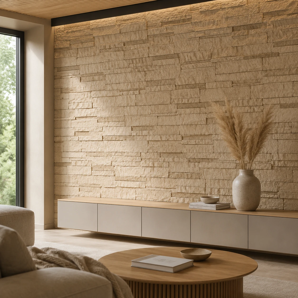 Panneau mural en polyuréthane DESERT WALL 122x33cm – Easy Stones