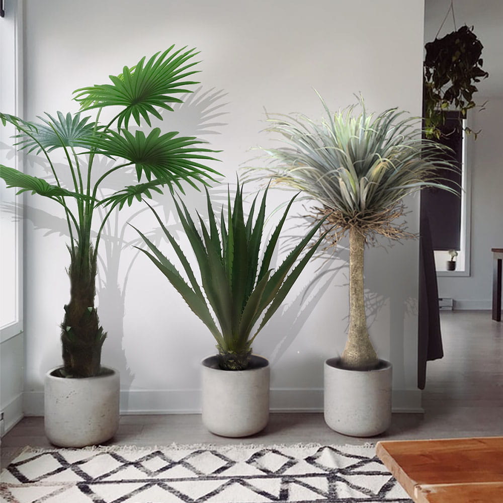 Palmier artificiel en pot Washingtonia Robusta, 140 cm – Green Designers