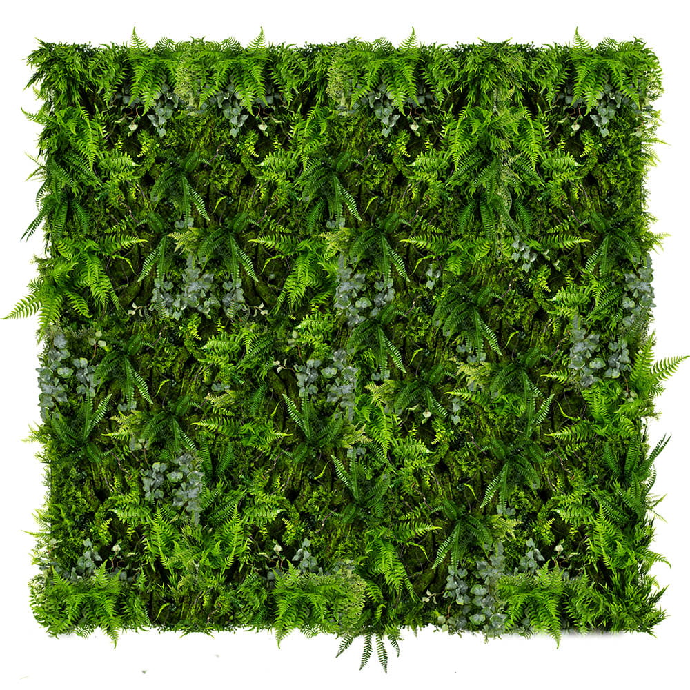 Jardin vertical à frondes feuillues – Green Designers