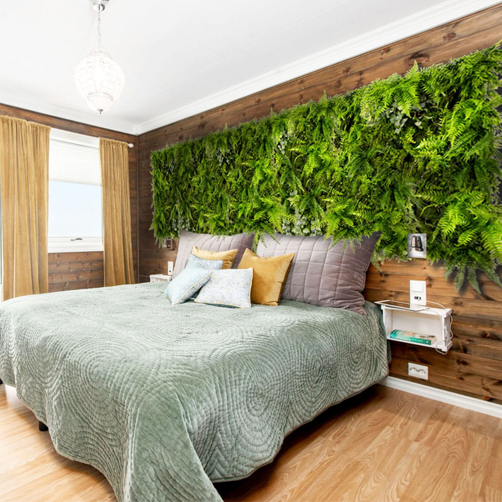 Jardin vertical à frondes feuillues – Green Designers