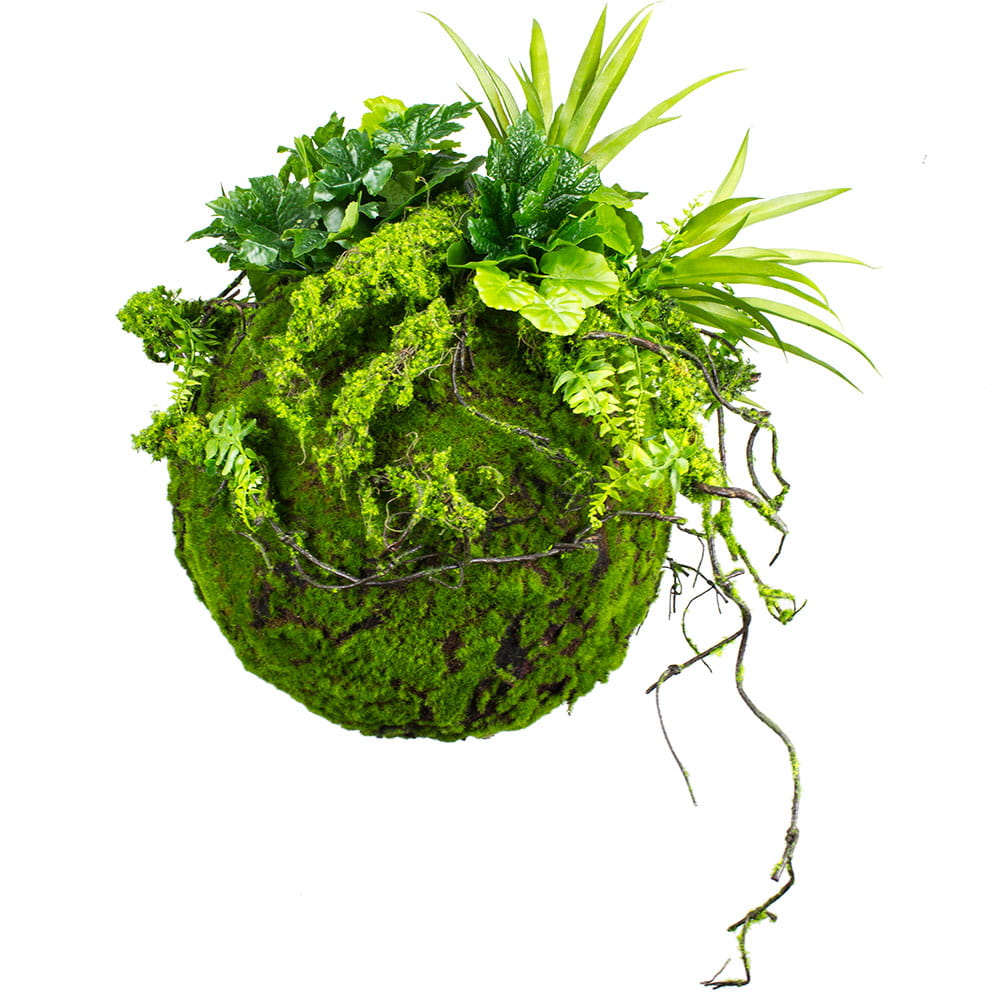 Boule de mousse décorative kokedama Moss Ball 35 cm