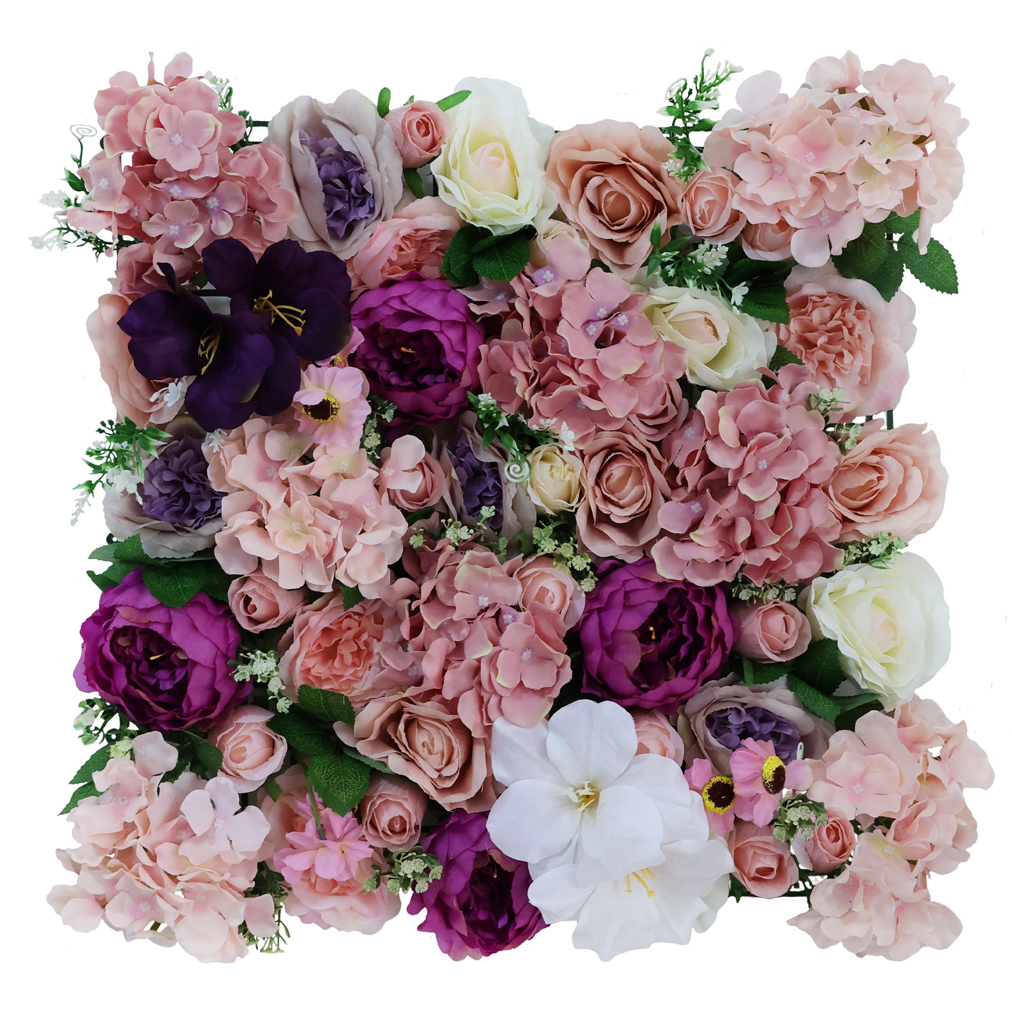 Mur de fleurs de jardin en velours 50x50cm