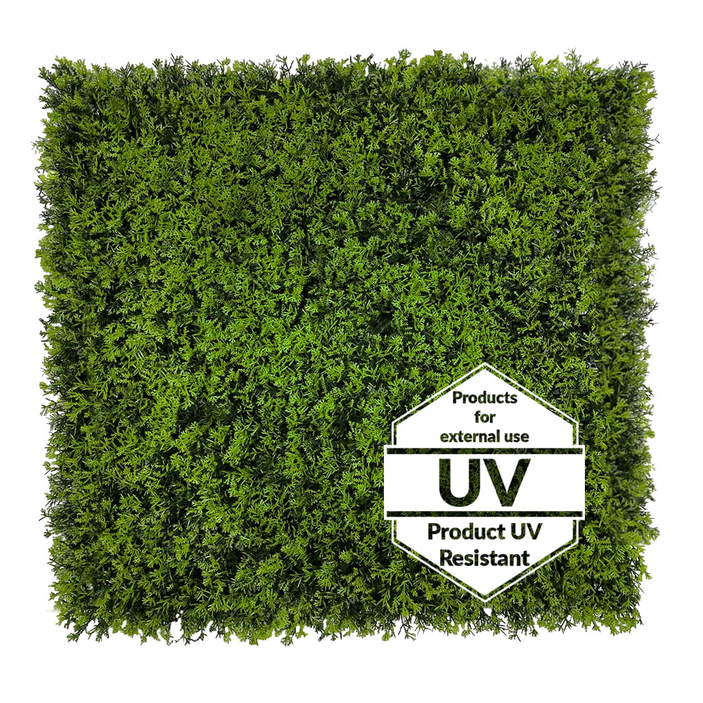 Tapis UV Genévrier vert artificiel 50x50cm – Green Designers