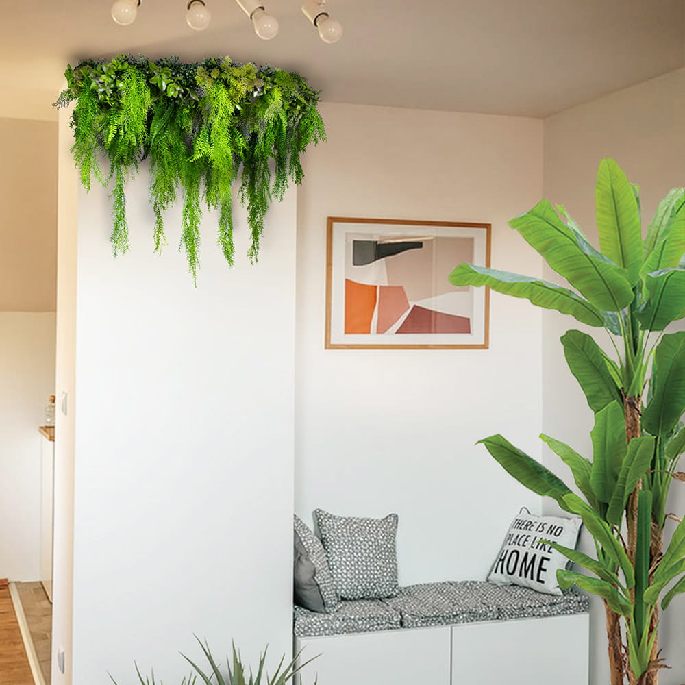 Plafond composé de plantes artificielles Violet Pinch 100 cm – Green Designers