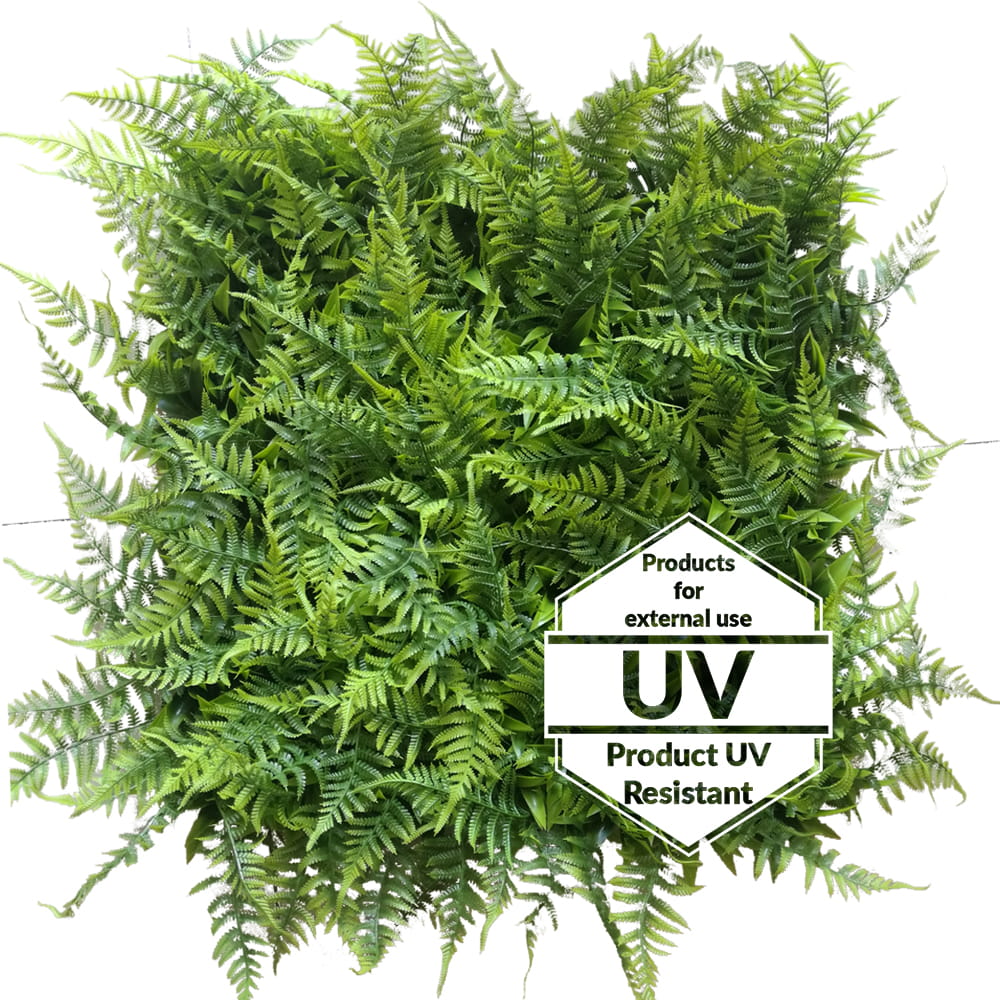 Tapis UV Adiantum vert artificiel 50x50cm – Green Designers