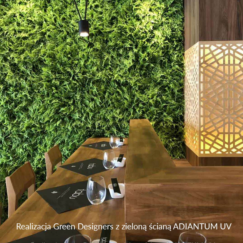 Tapis UV Adiantum vert artificiel 50x50cm – Green Designers