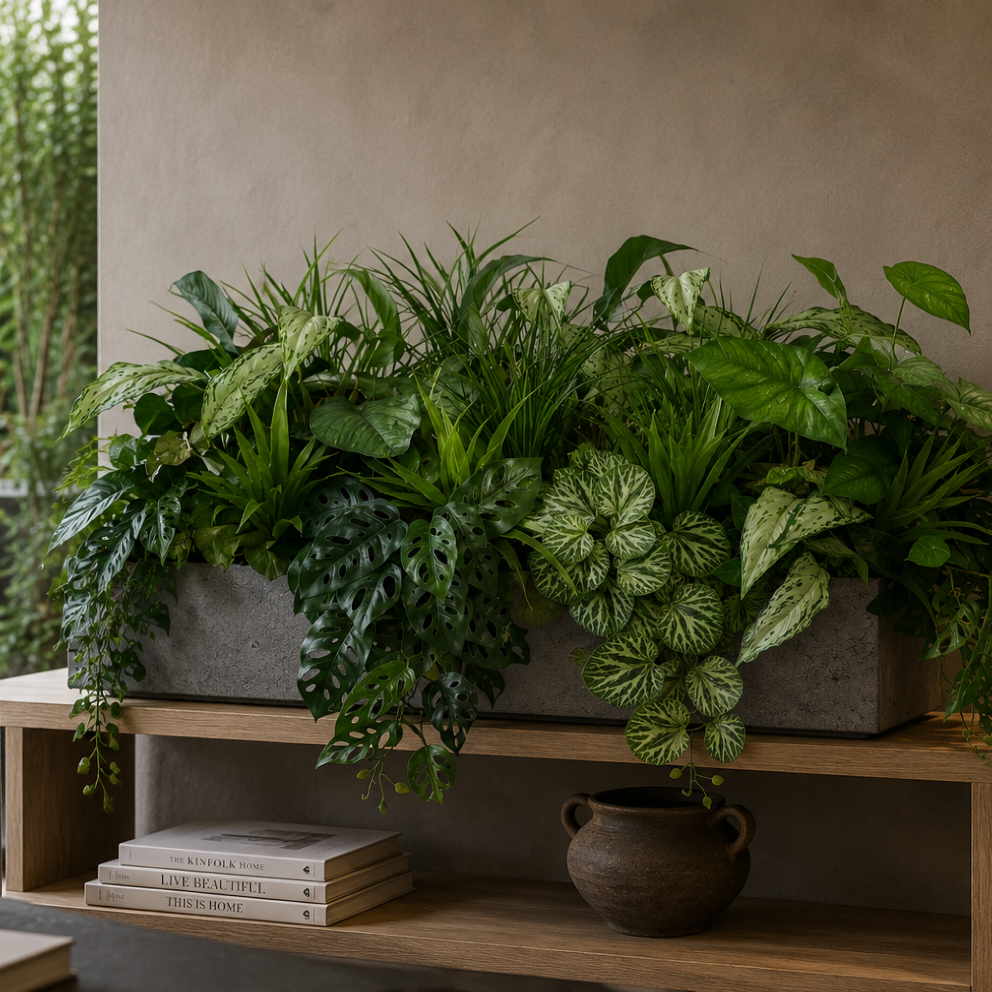 Composition de pot de fleurs Verdant Haven – Green Designers