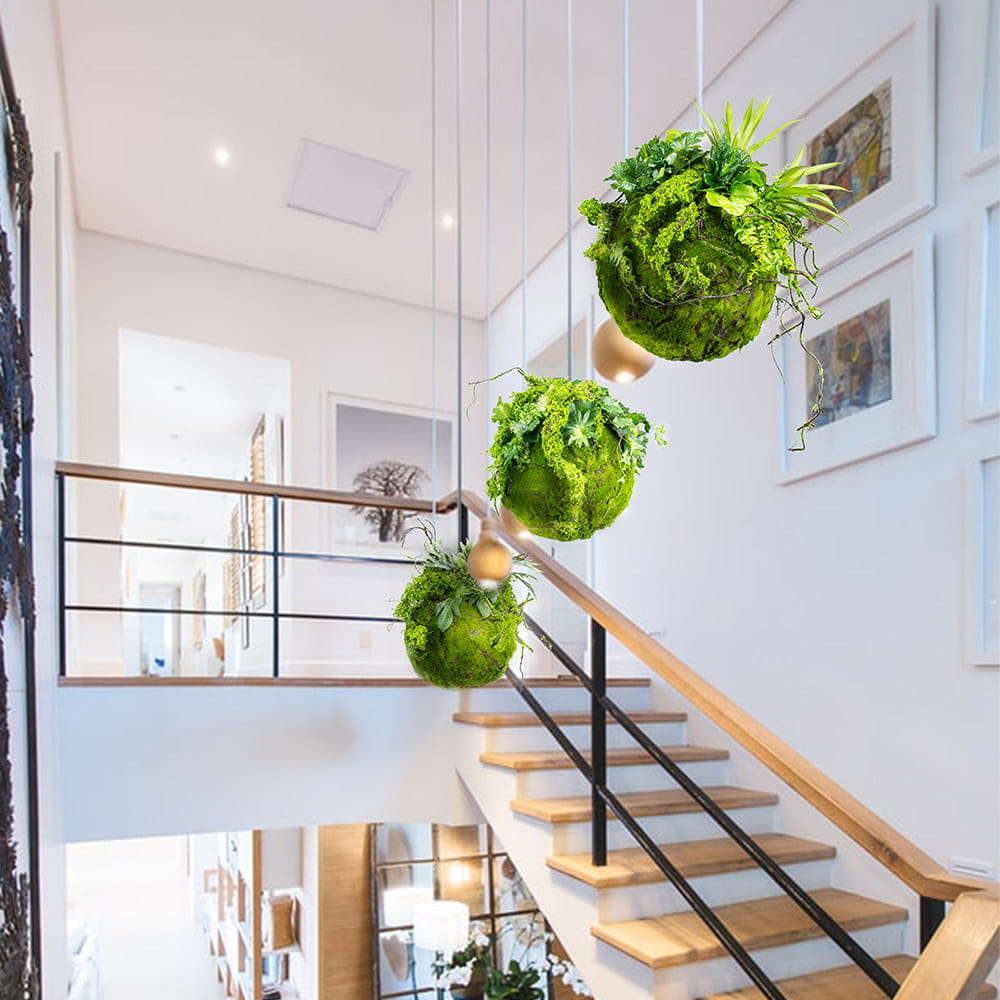 Boule de mousse décorative kokedama Moss Ball 35 cm – Green Designers