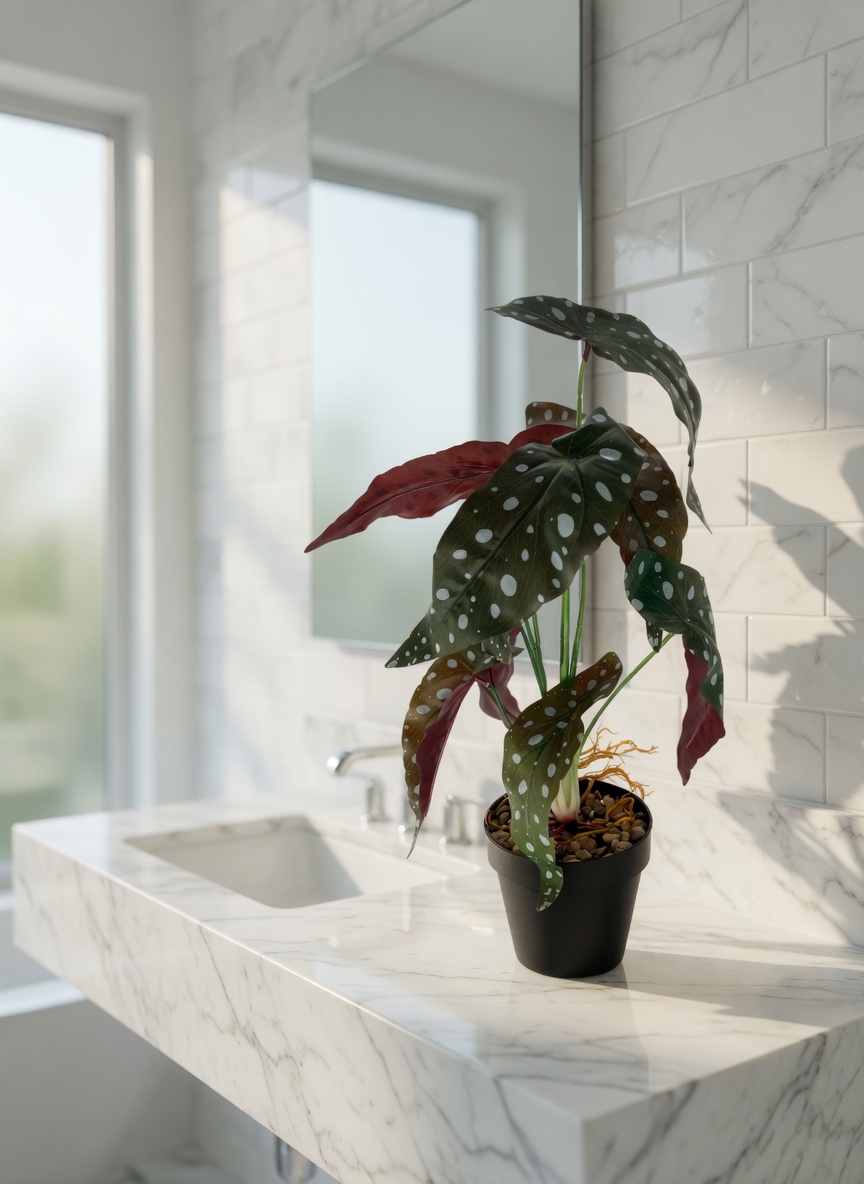 Plante artificielle Bégonia Corail 45 cm – Green Designers