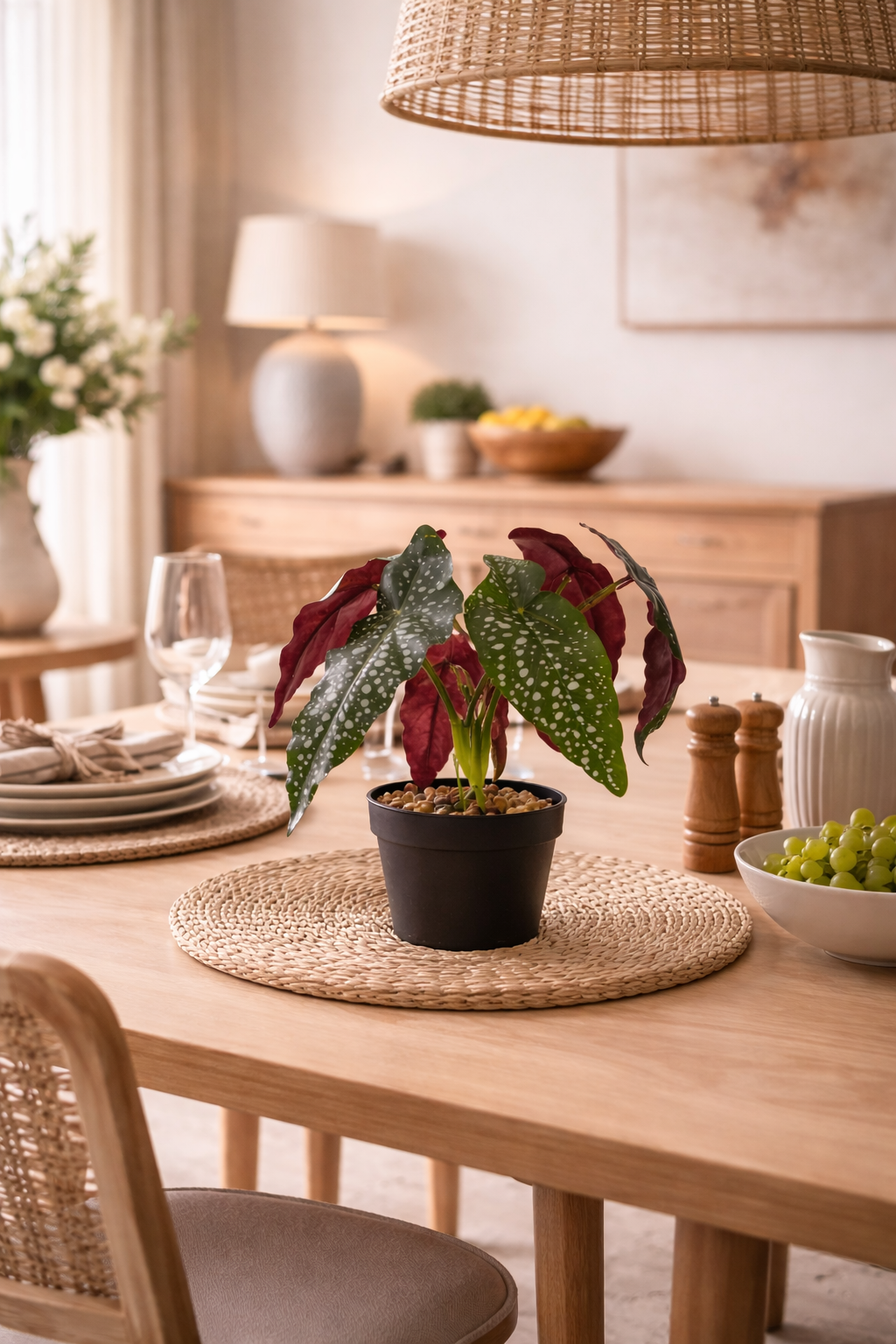 Plante artificielle Bégonia Rosie 35 cm – Green Designers