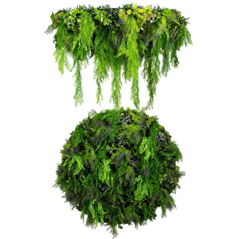 Plafond composé de plantes artificielles Violet Pinch 100 cm – Green Designers