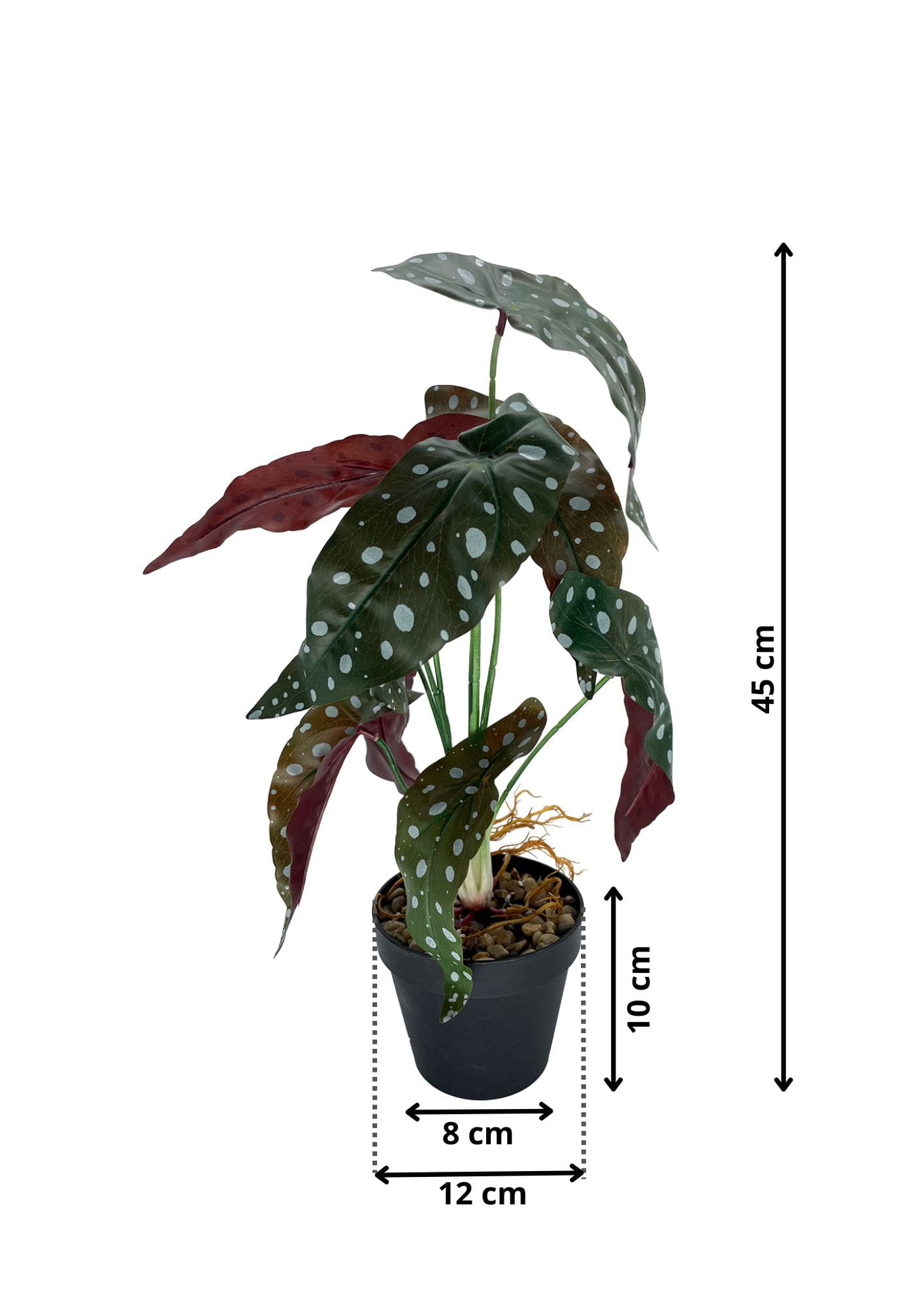 Plante artificielle Bégonia Corail 45 cm – Green Designers
