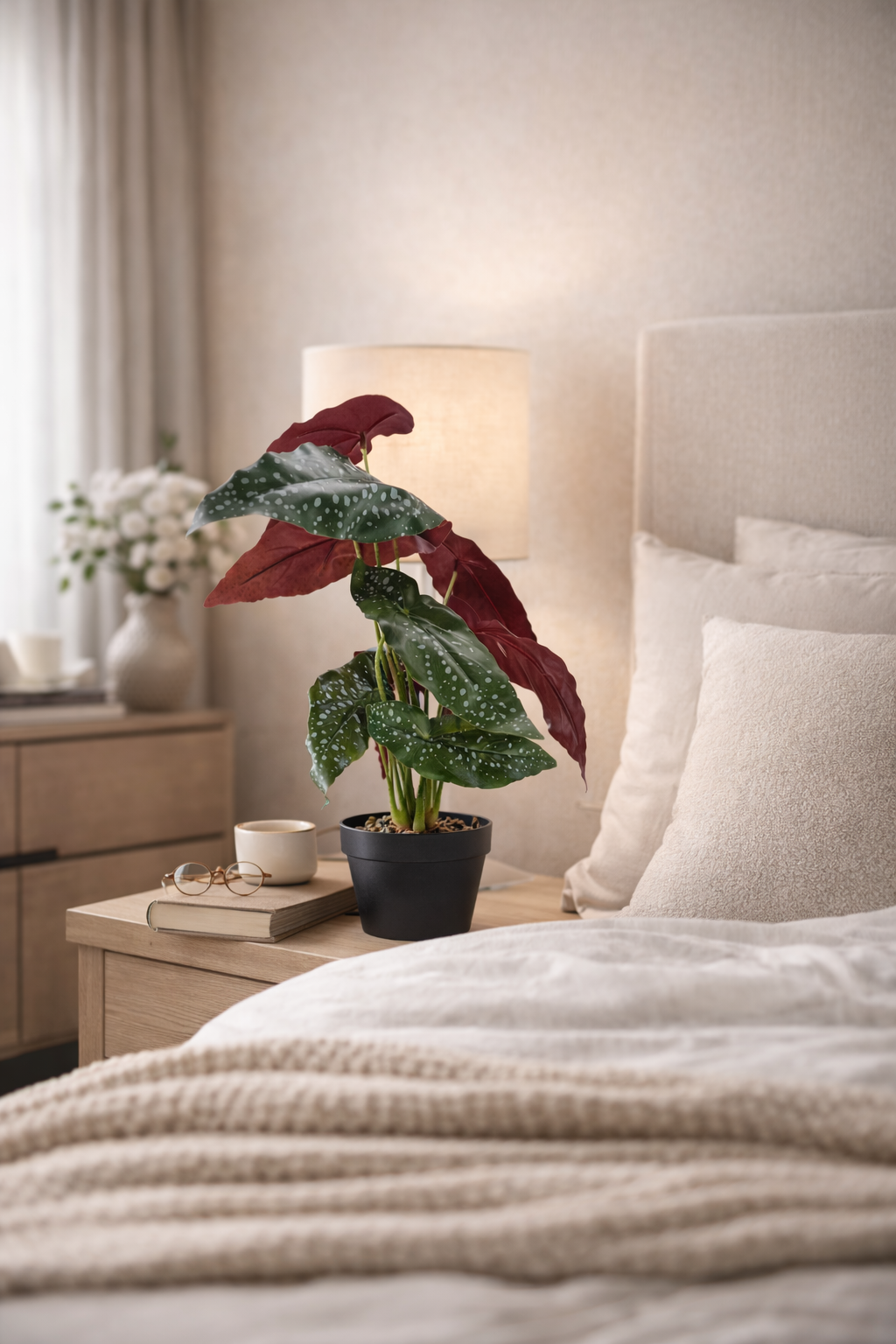 Plante artificielle Bégonia Rosie 47 cm – Green Designers