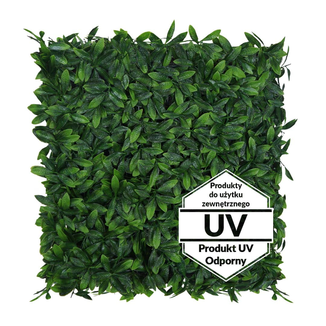 Tapis UV laurier vert artificiel cerise 50x50cm