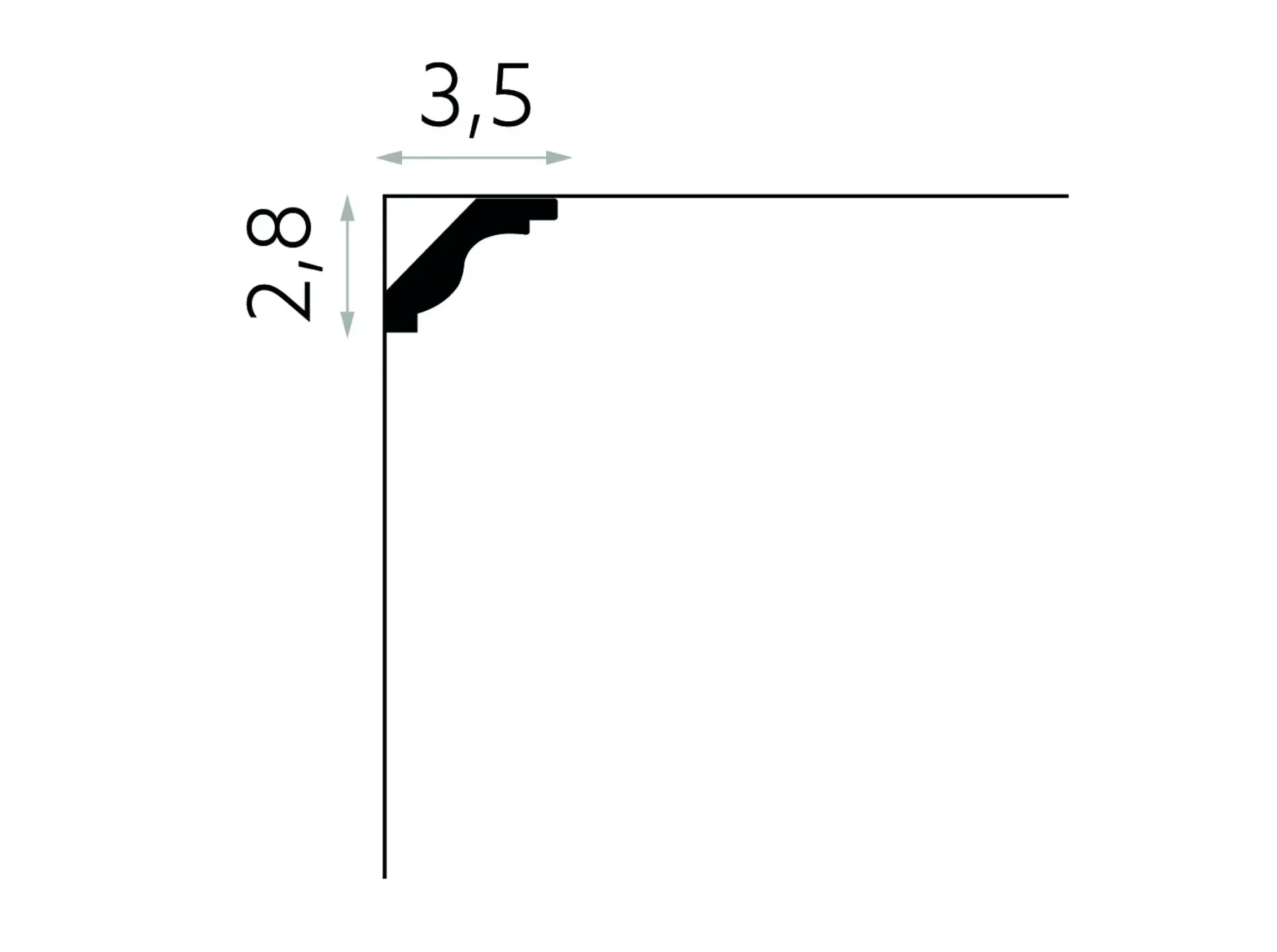 MDB135F flexible ceiling strip
