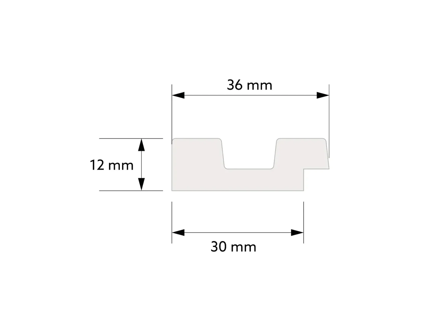 Extrémité gauche de la lamelle blanche L0101L