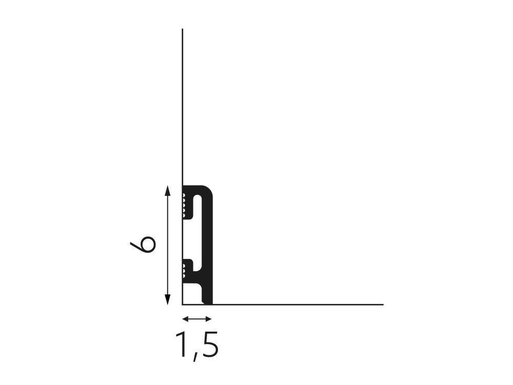 Bande podłogowa DuroFit noir 6 cm - PF060B – Premium Floor