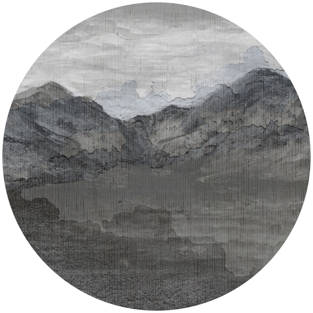 Papier peint cercle Bulky Peaks