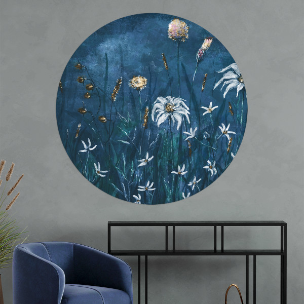 Papier peint cercle Cold Flowers 3 – Rauv