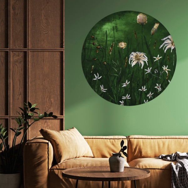 Papier peint cercle Cold Flowers 4 – Rauv
