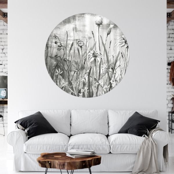 Papier peint cercle Cold Flowers – Rauv