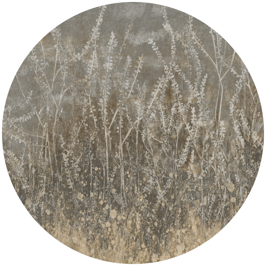 Papier peint cercle Golden Reeds