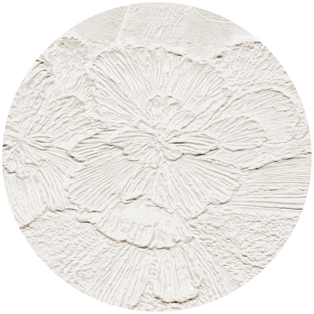Papier peint cercle Gypsum Petals