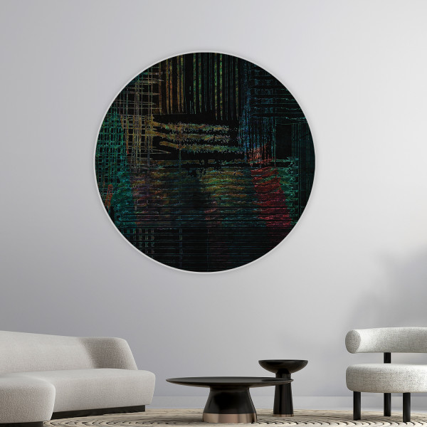 Papier peint cercle Lost In Matrix 2 – Rauv