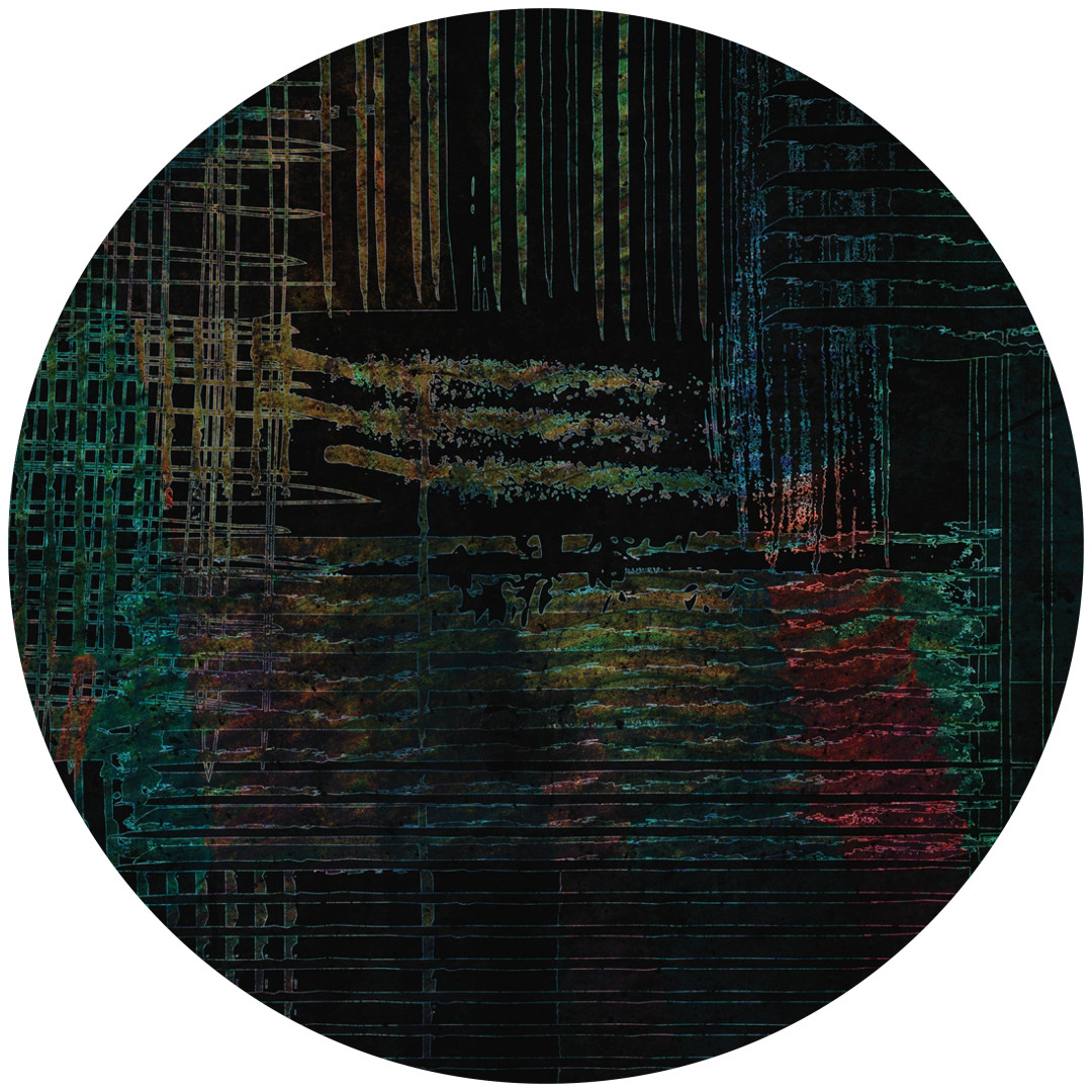 Papier peint cercle Lost In Matrix 2 – Rauv