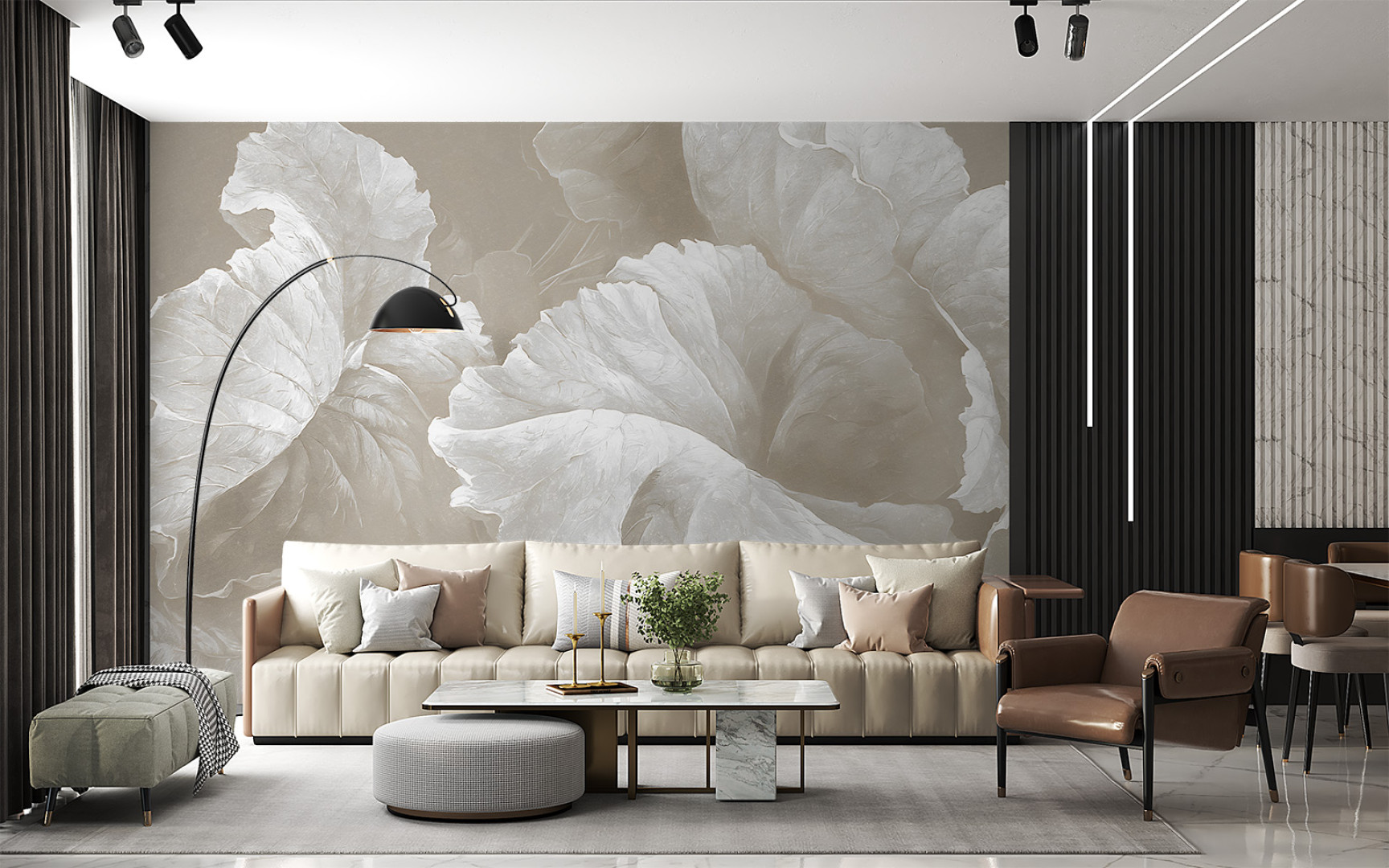 Papier peint Wave leaf 2 – Rauv