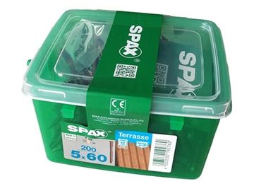 5.0×60 BIT+Vis à bois inox Acier A2 "vieil or" SPAX