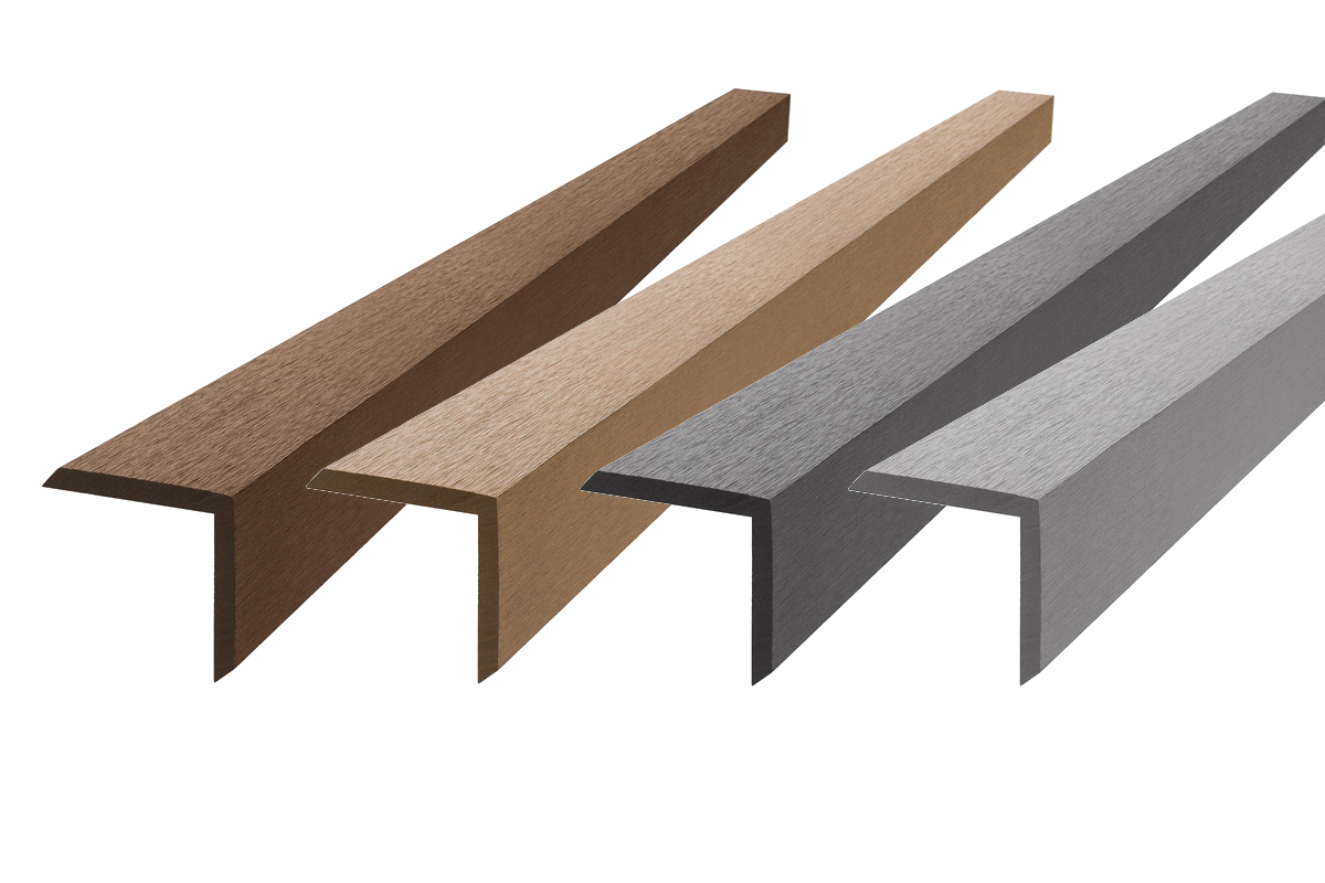 Bande d'angle composite 48×48 pour lames de terrasse WPC 4DECK – AlgaWood