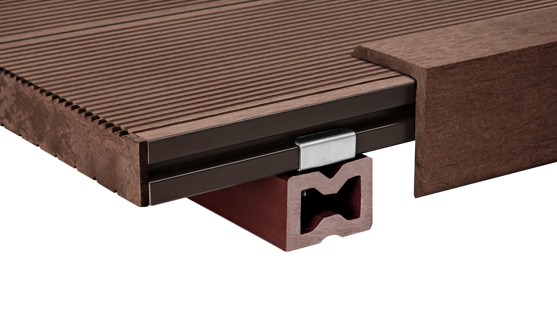 Bande d'angle composite 48×48 pour lames de terrasse WPC 4DECK – AlgaWood
