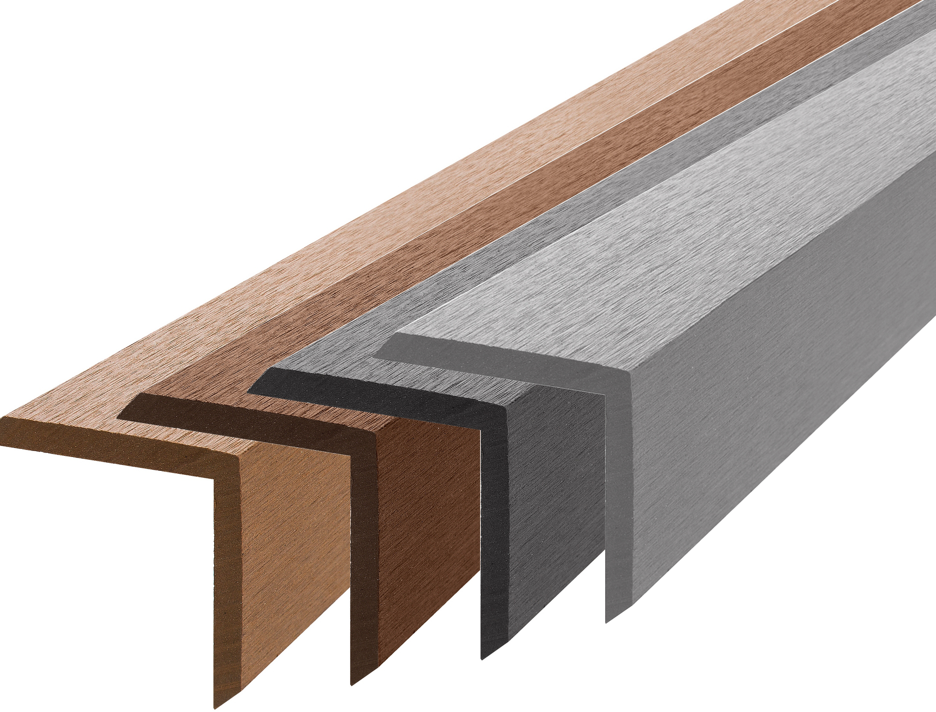 Bande d'angle composite 48×48 pour lames de terrasse WPC 4DECK – AlgaWood