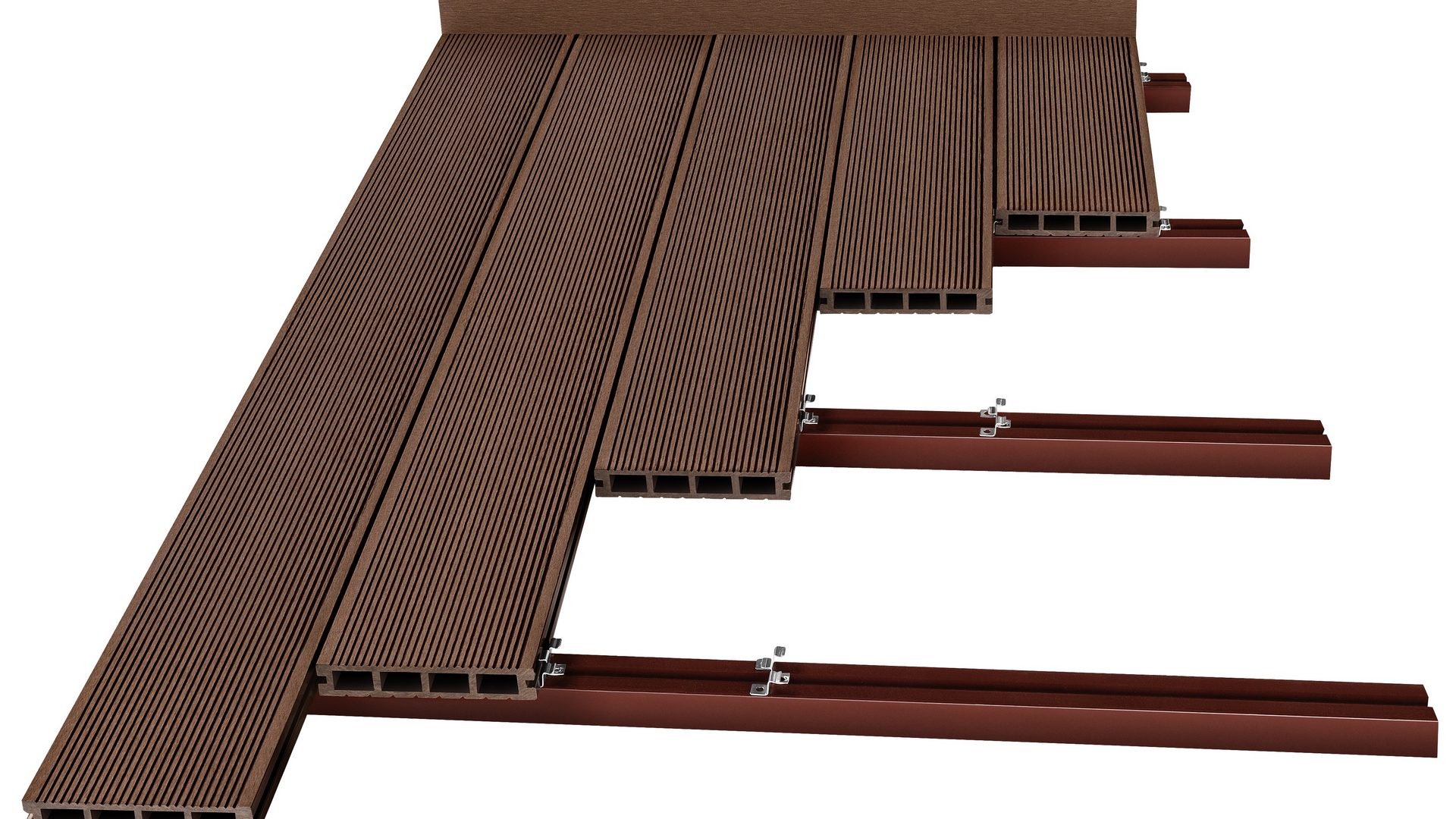 Plinthe composite rainurée 10×72 pour lames de terrasse WPC 4DECK – AlgaWood