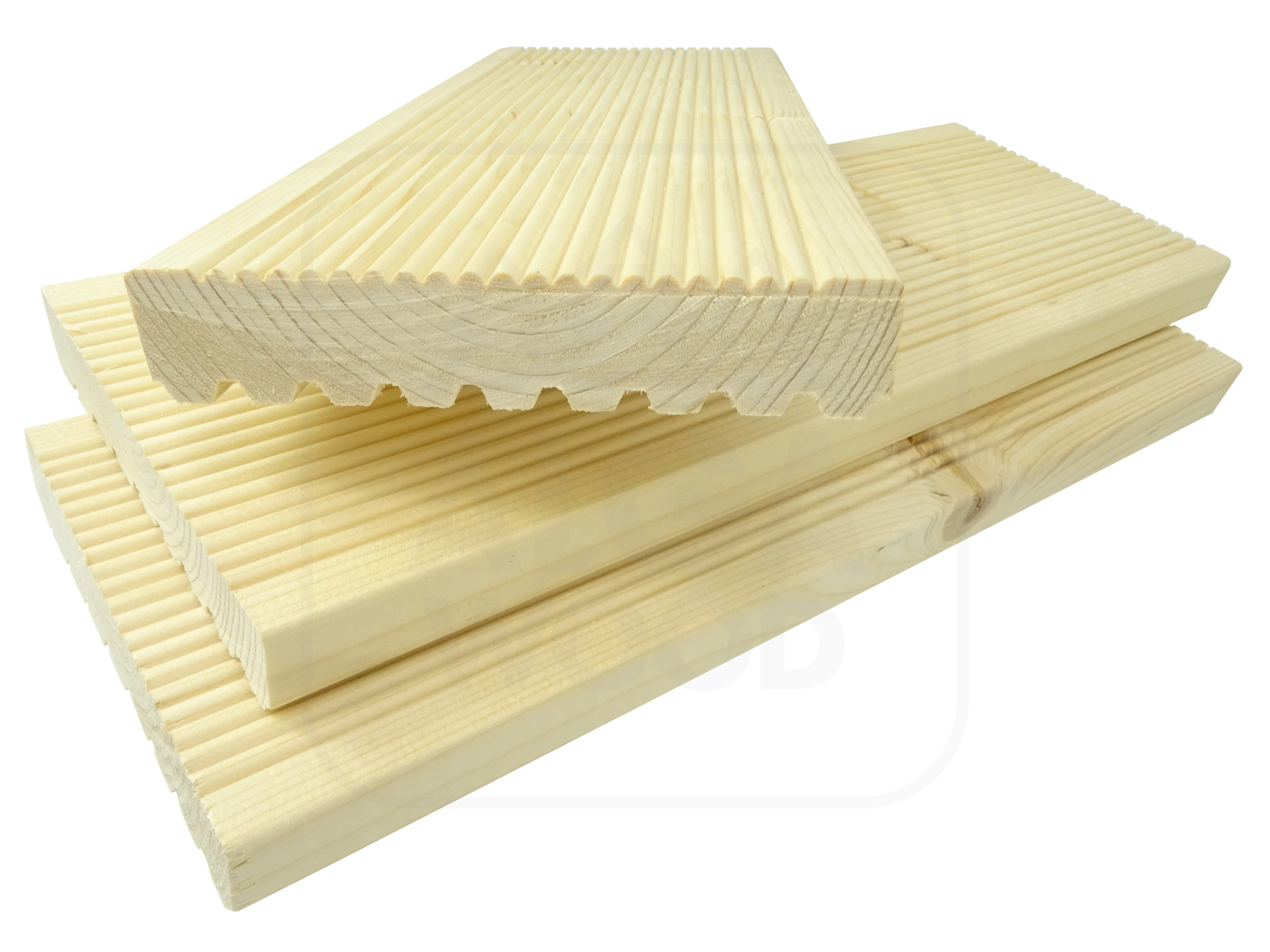 Épicéa scandinave 28×145, lame de terrasse rainurée, classe AB – AlgaWood