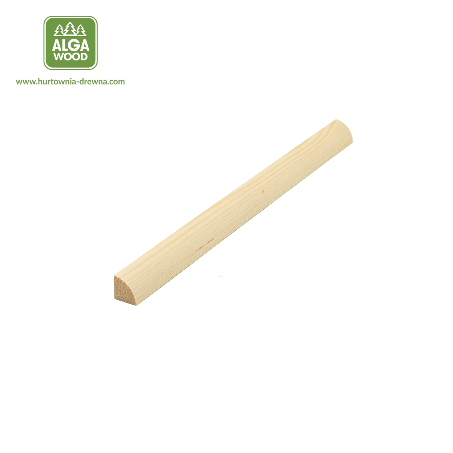 15×15 Quart de rond en pin convexe