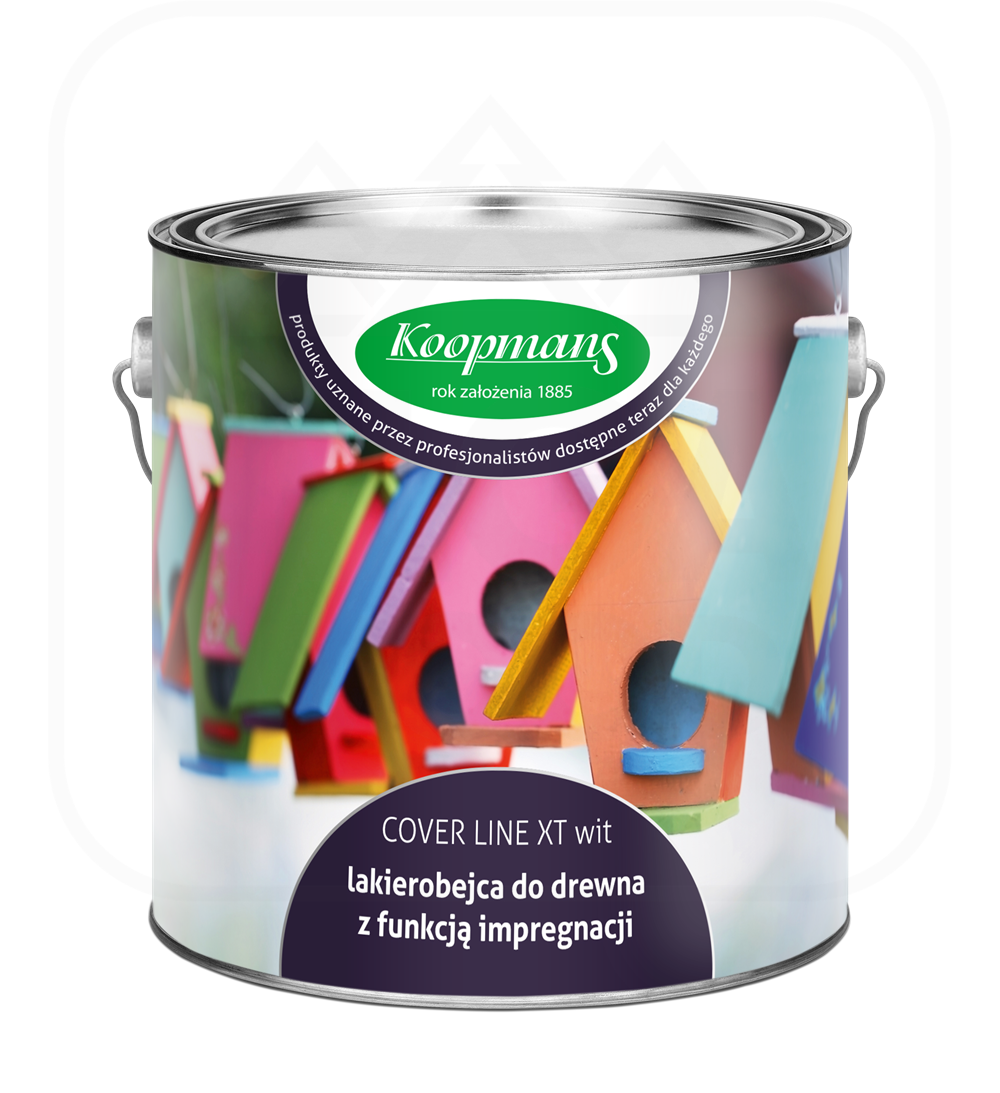 Koopmans COVER LINE XT/ XT WIT 1L – Vernis colorant avec fonction imprégnation – AlgaWood