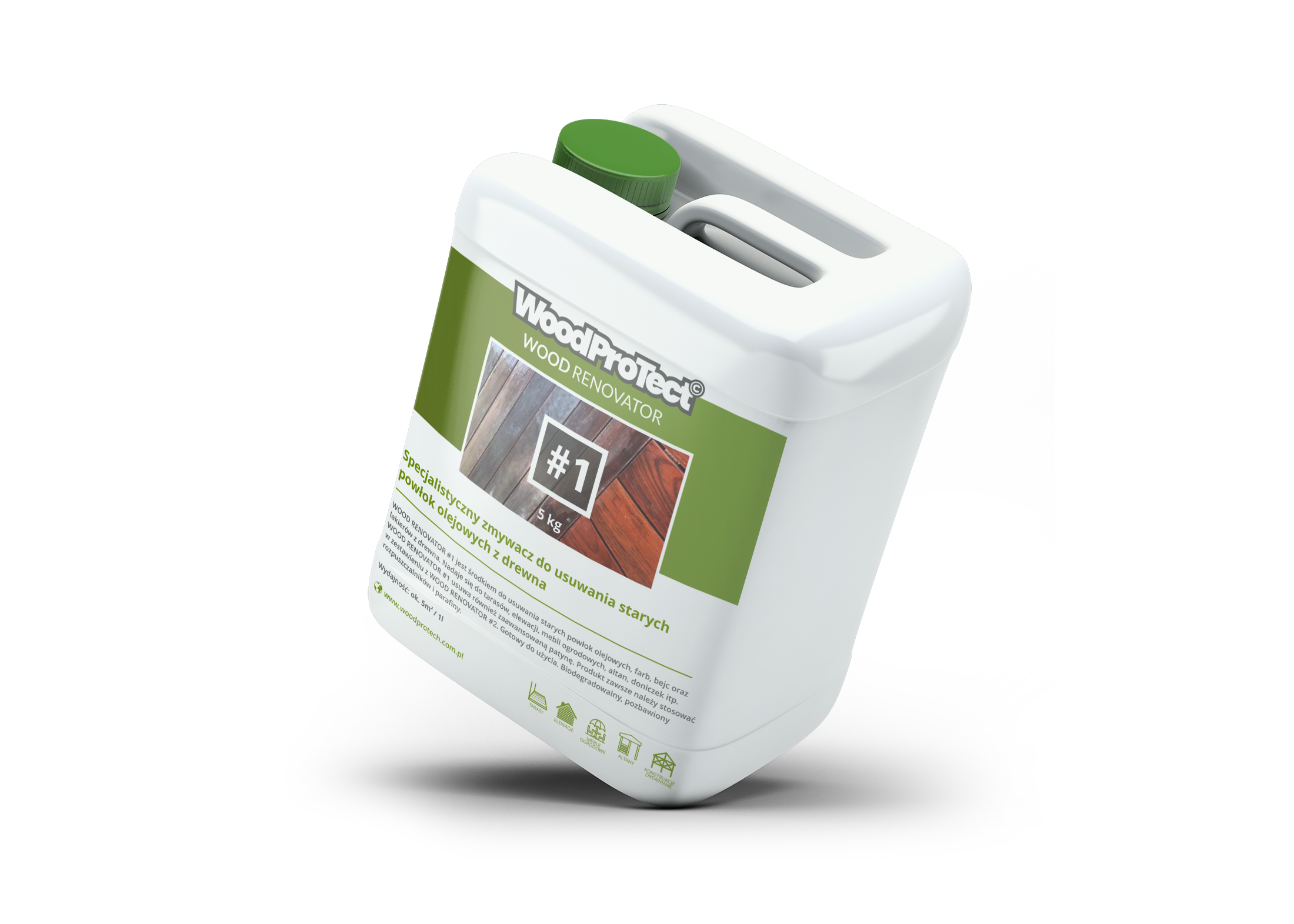 WoodProTect – Gel pour enlever les anciennes couches d'huile du bois 5kg