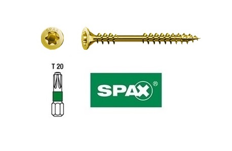 Vis à bois 4,5×50 Zinc jaune SPAX – AlgaWood