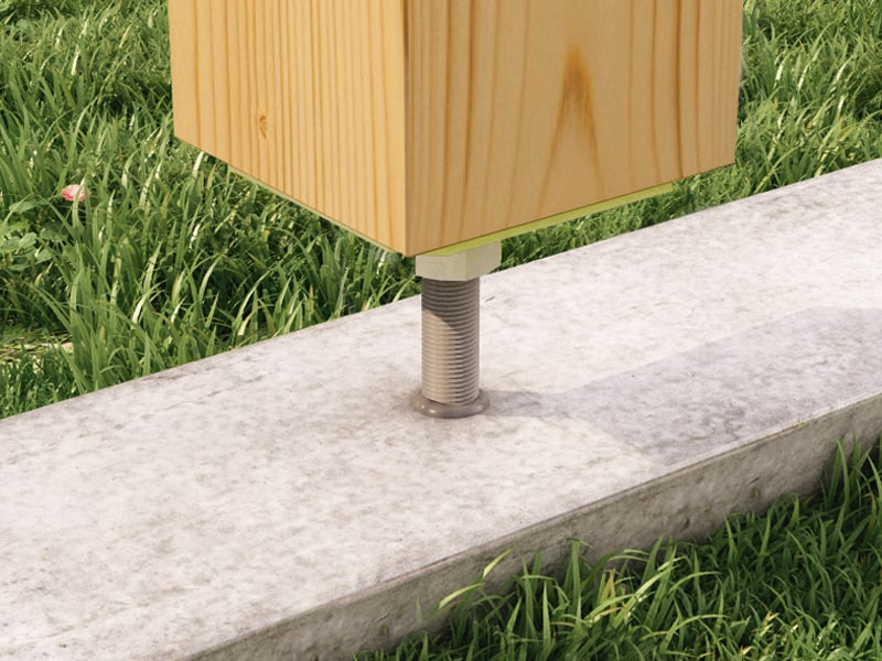 Base de colonne réglable Rothoblaas R70 [poutres 100x100mm] – AlgaWood