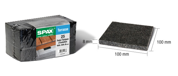 SPAX Patin pour solives – 8x100x100mm – AlgaWood
