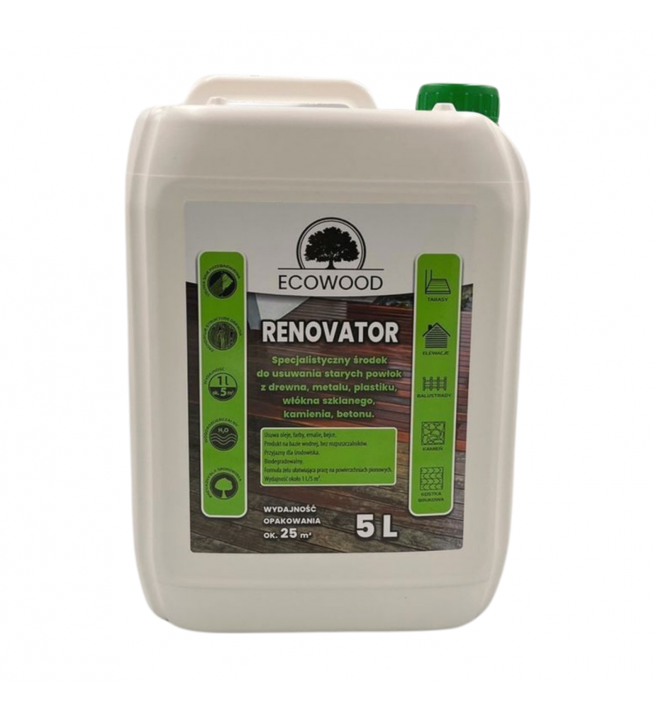 EcoWood Rénovateur – Gel pour enlever les vieux revêtements en bois 5L