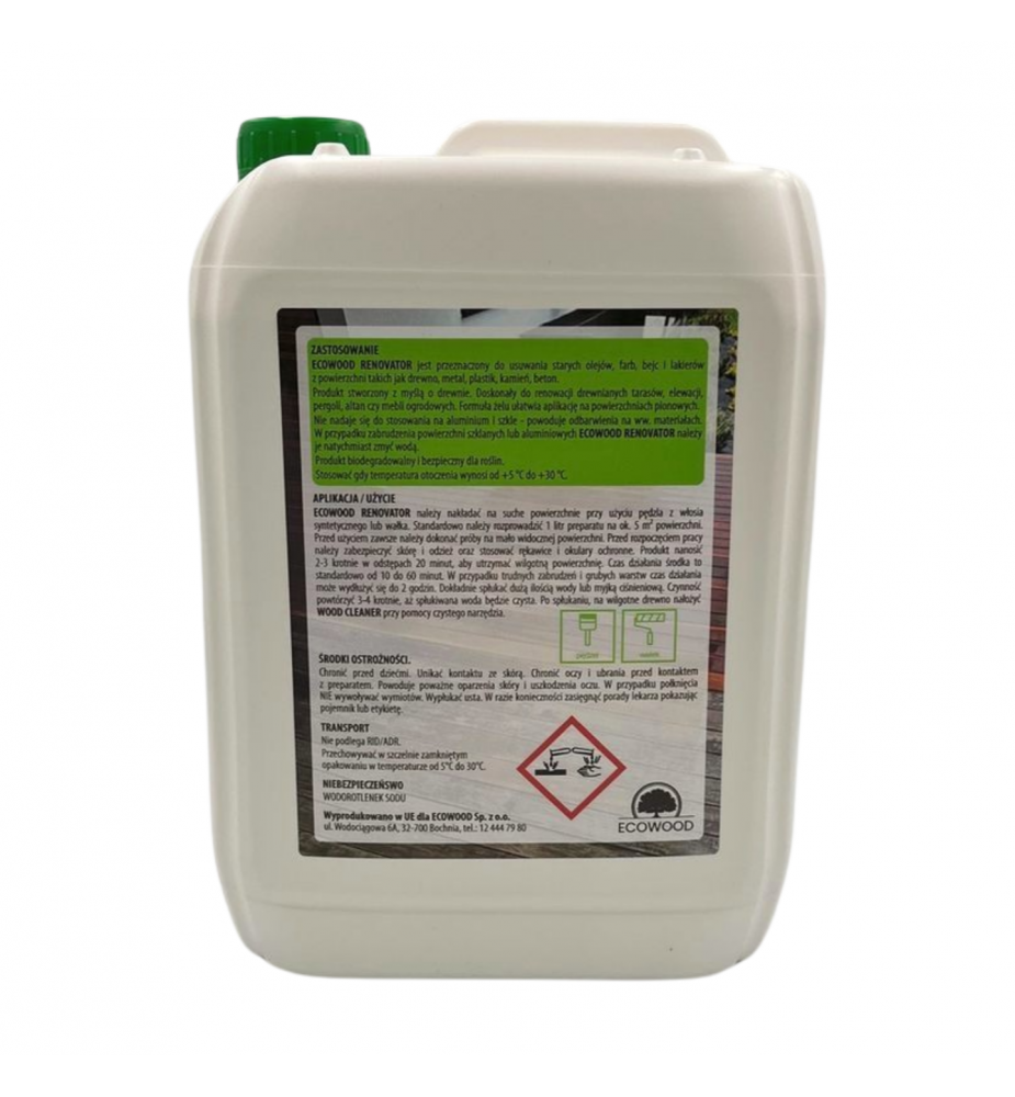 EcoWood Rénovateur – Gel pour enlever les vieux revêtements en bois 5L – AlgaWood