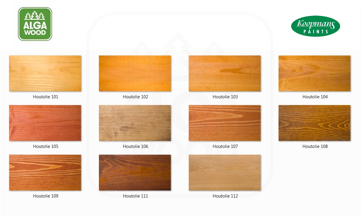 Koopmans HOUTOLIE 5L – Teintes standards – Huile d'imprégnation bois – AlgaWood