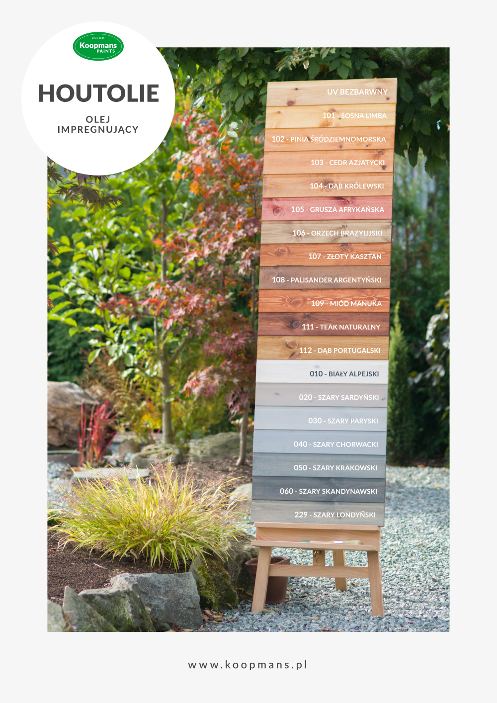 Koopmans HOUTOLIE 20L – Teintes spéciales – Huile d'imprégnation bois – AlgaWood
