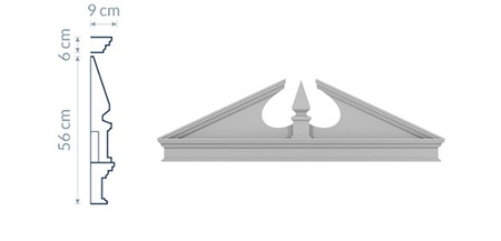 Fronton de fenêtre NA4 - Architecture néoclassique